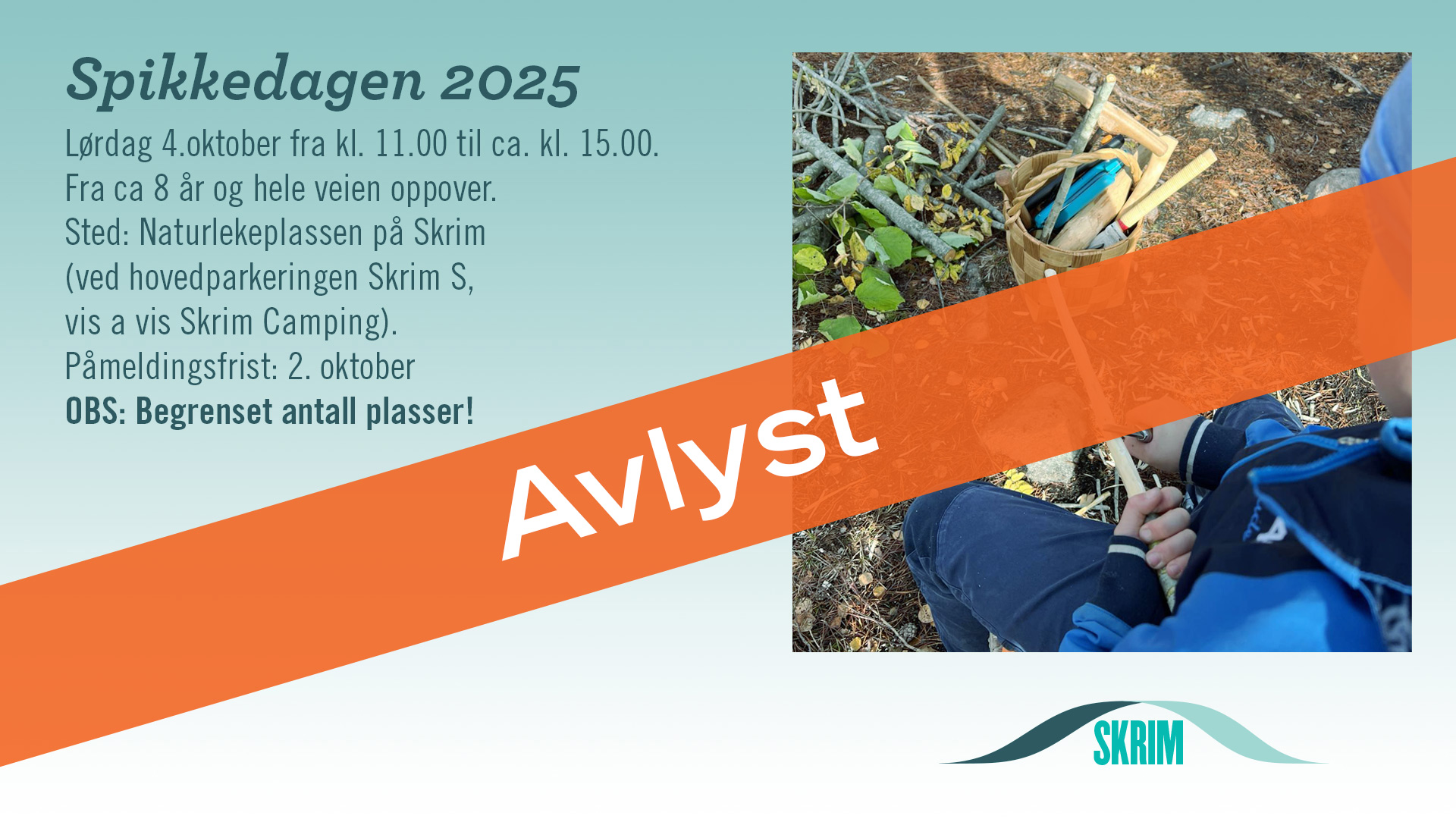 Tekst om Spikkedagen og bilde av barn som spikker